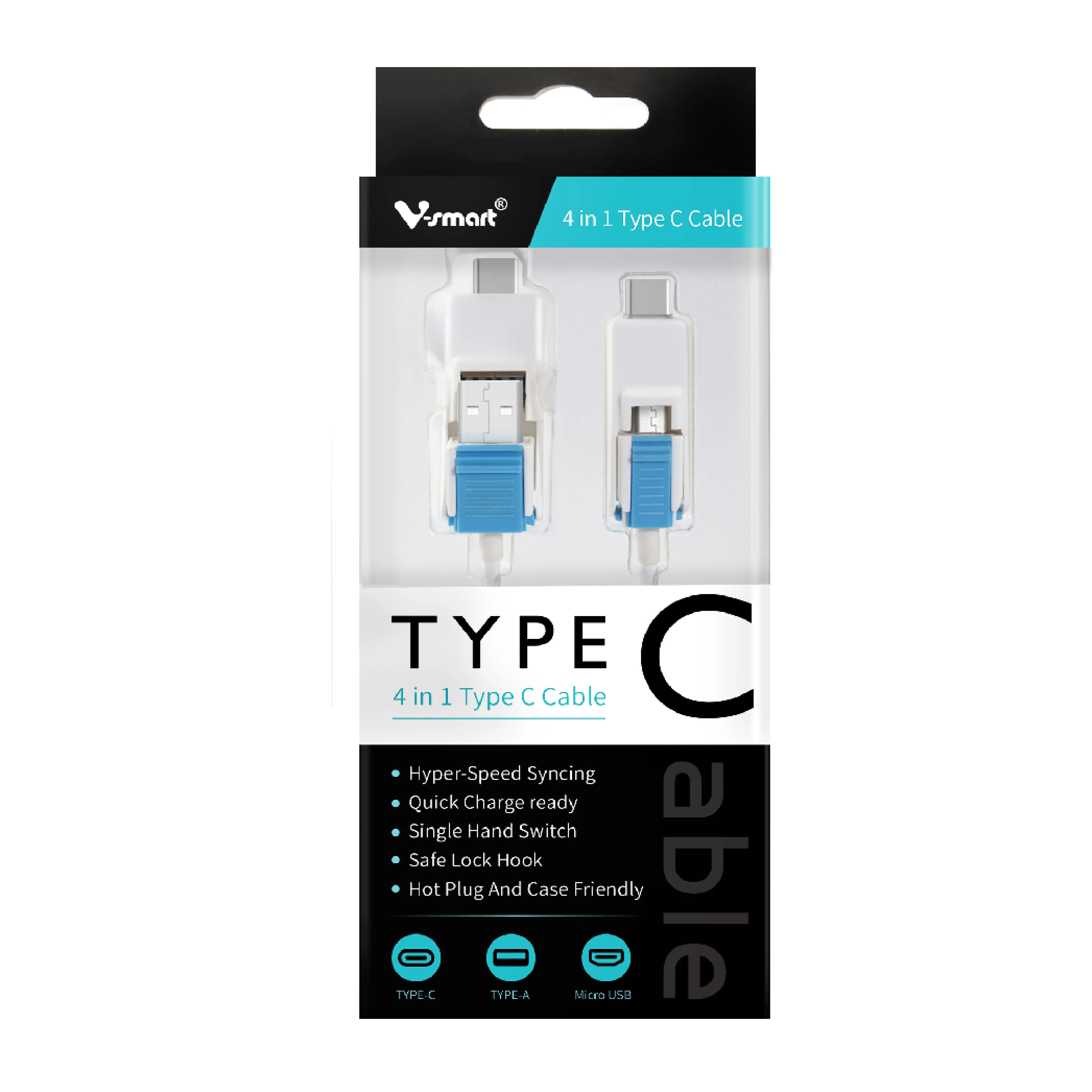 
Type c data cable 4 in 1 cable usb 