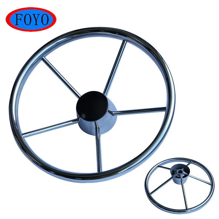 Конический вал 3/4 дюйма, 5 спиц, детали из нержавеющей стали для морской лодки, руль из нержавеющей стали/полированное колесо