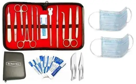 22 Pcs Advanced Dissecting Kit for Anatomy and Biology Medical Students with Scalpel Knife Handle Stainless Steel Mahersi