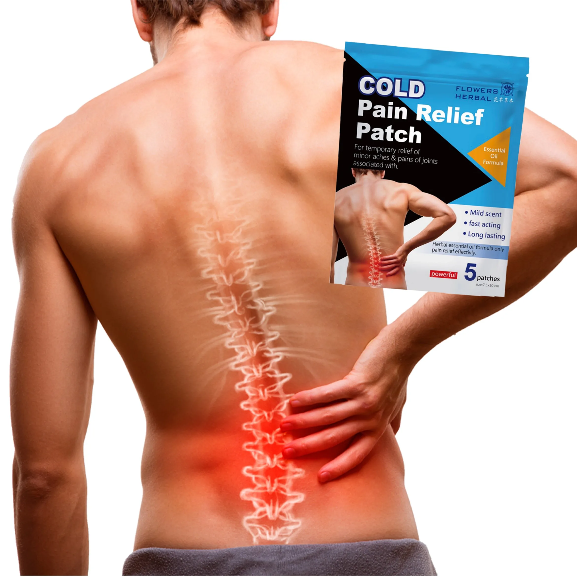 Custom back herbal enstrual heat pain relief patch