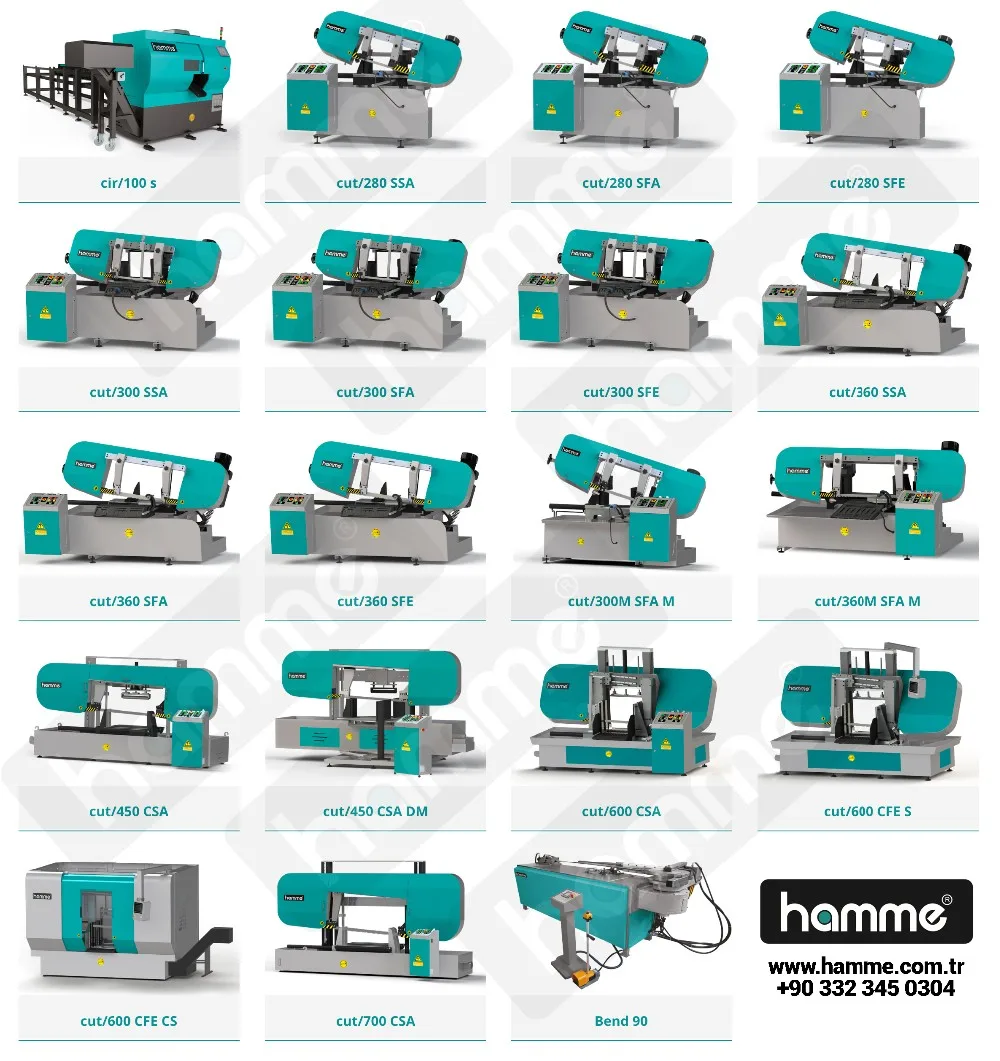 
Horizontal Full Automatic Metal Cutting band saw machine Hamme-300-SFA 