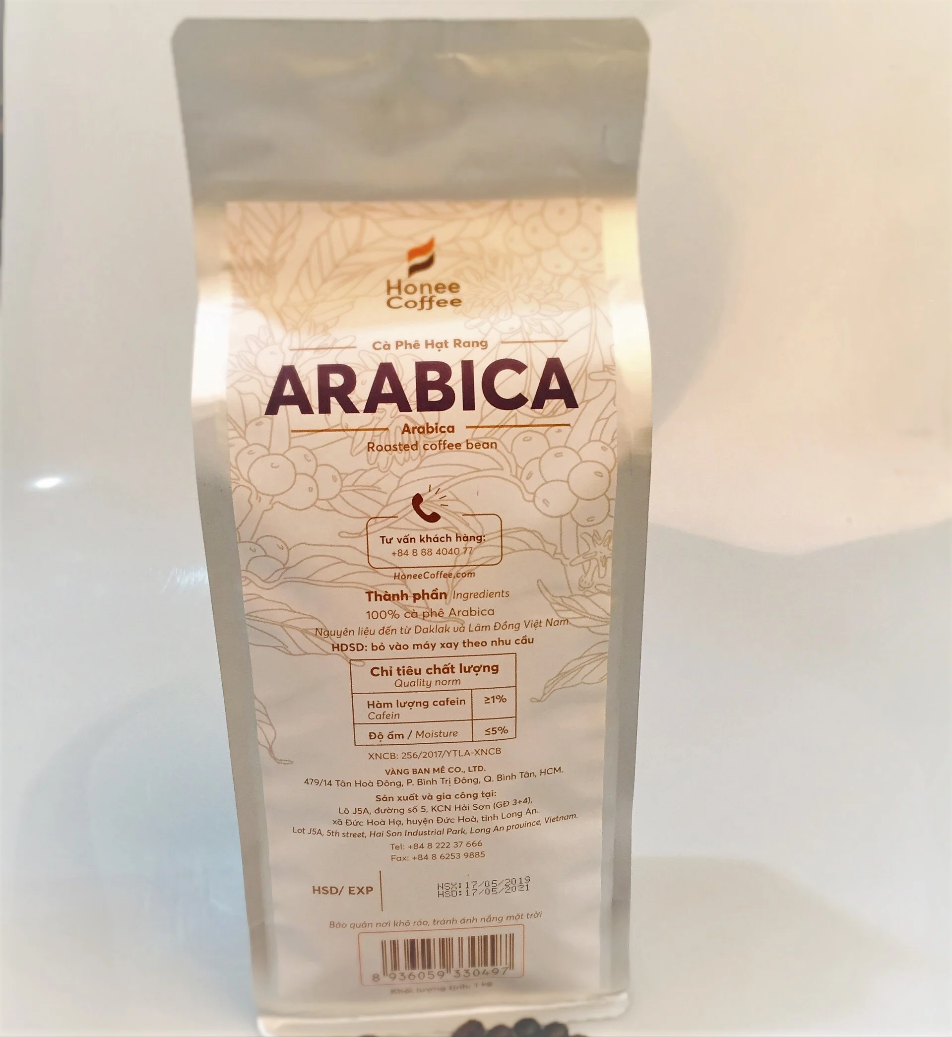 Honee Coffee - Freshly Roasted Arabica Coffee Beans - Best Coffee Roaster 1 kg per bag made in Viet Nam