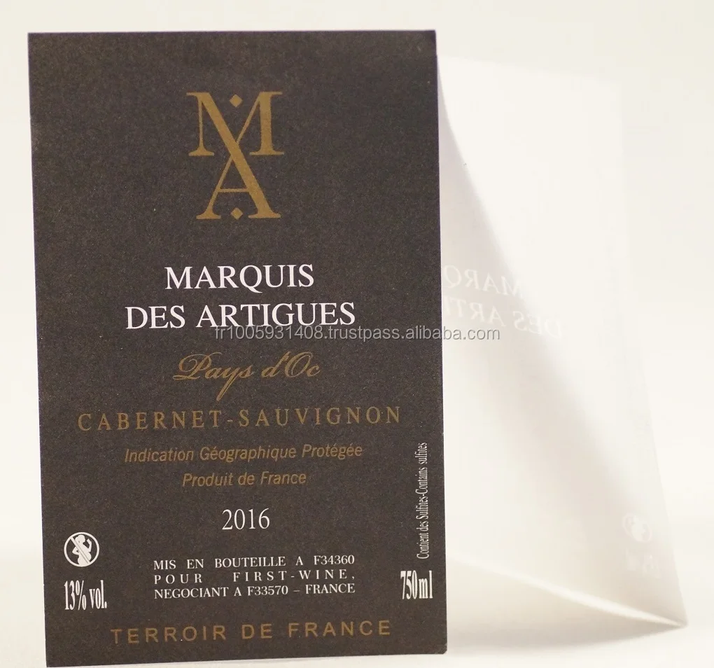  Красное вино Marquis des Artigues Cabernet Sauvignon высокое качество красное из Франции