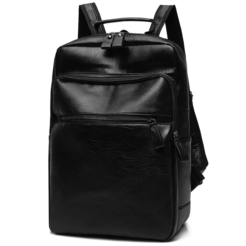 big capacity popular PU man leather backpack fashion travel backpack