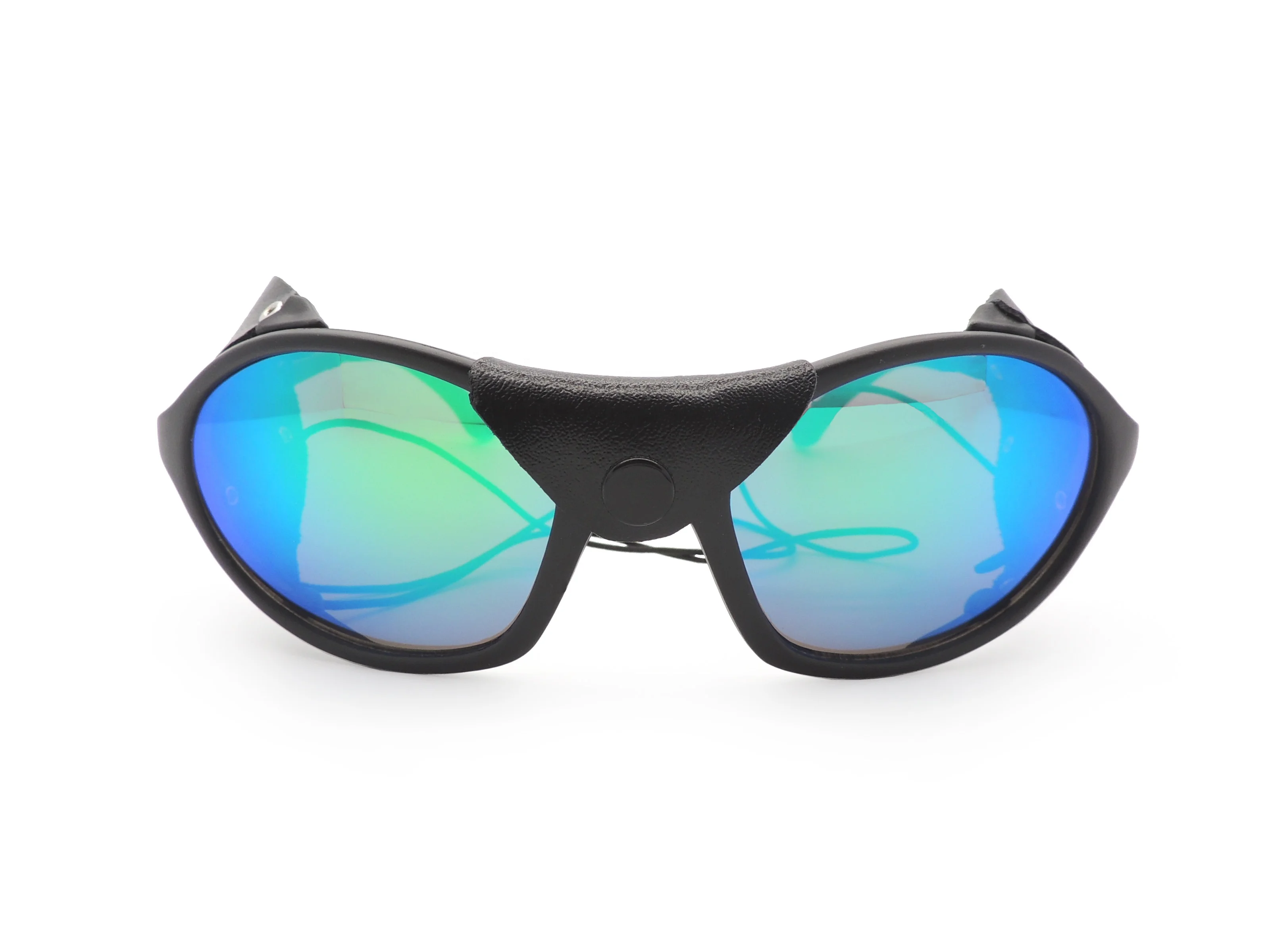 Removable designer leather side shields sunglasses