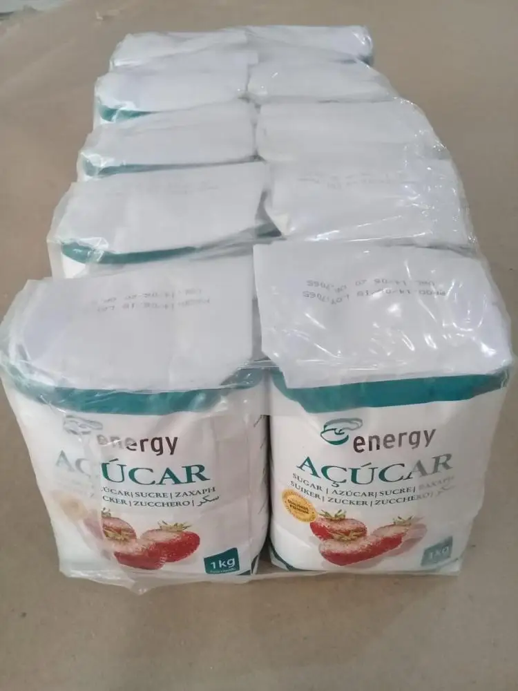 Crystal white sugar in 1 kg paper bag