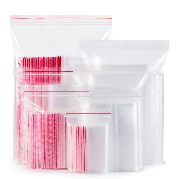durable HDPE customsized clear carrier plastic zip lock bag buggy bag