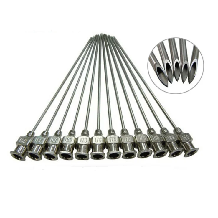 veterinary stainless steel needles animal syringes needle with copper hub