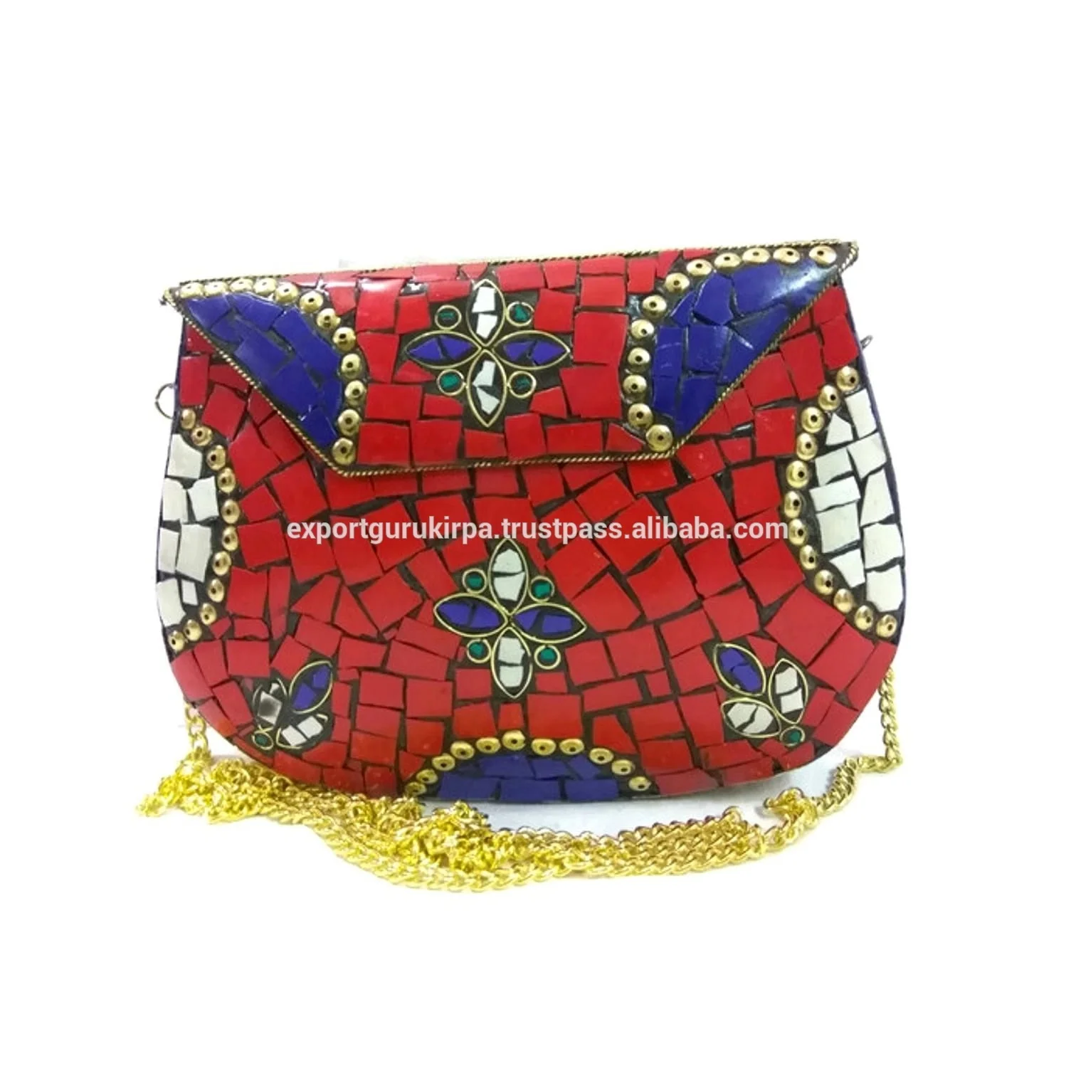 Beaded Resin Evening Bag Wedding Ladies Clutch Bags Custom Metal Frame Envelope Clutch Bag for Women Guru Kirpa Export House