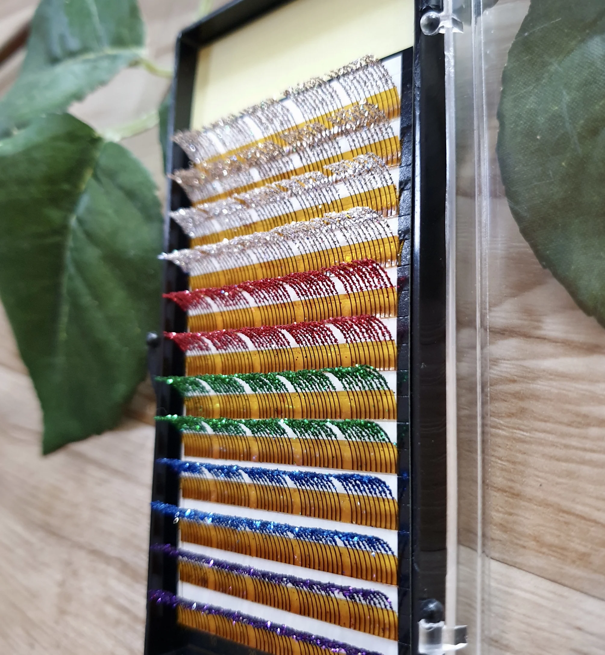 
Korean GLITTER Color Lashes, Eyelash Extension,Mixed Color Lashes -made in Vietnam 