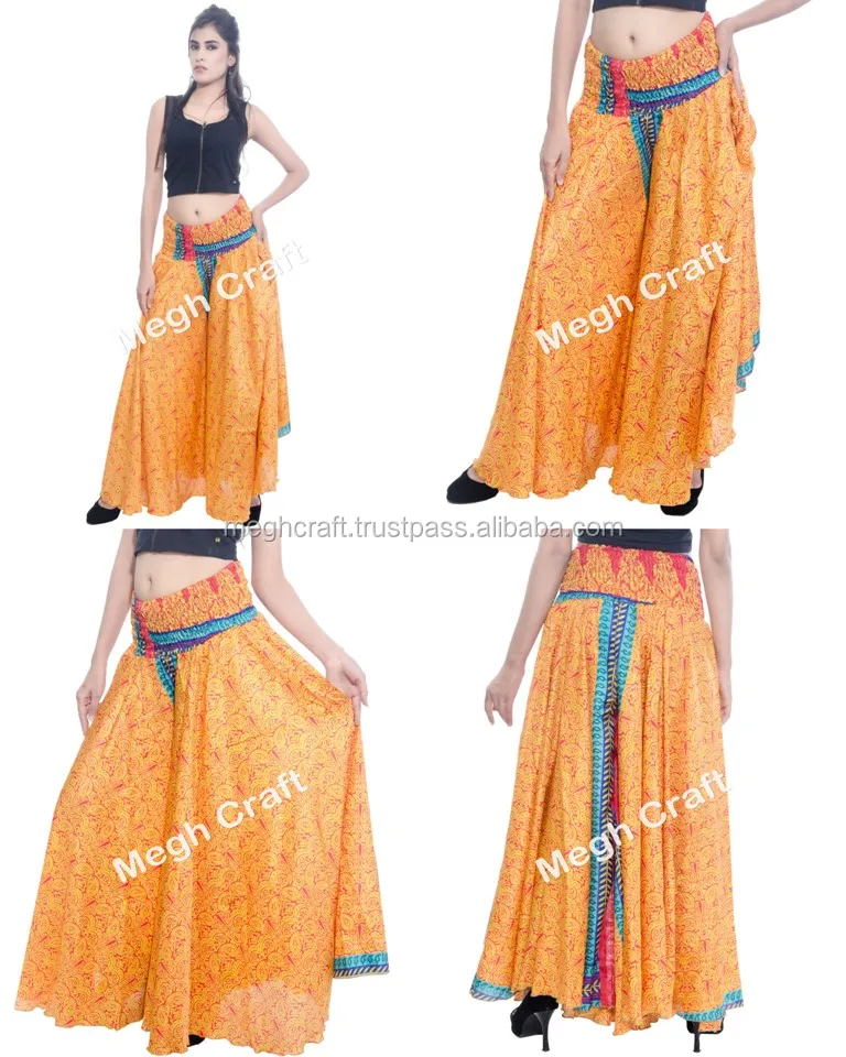 Fashionable Belly Dance Trousers Skirt / Flower Print silk Trouser Skirt/Tribal belly dance Costume trousers pants