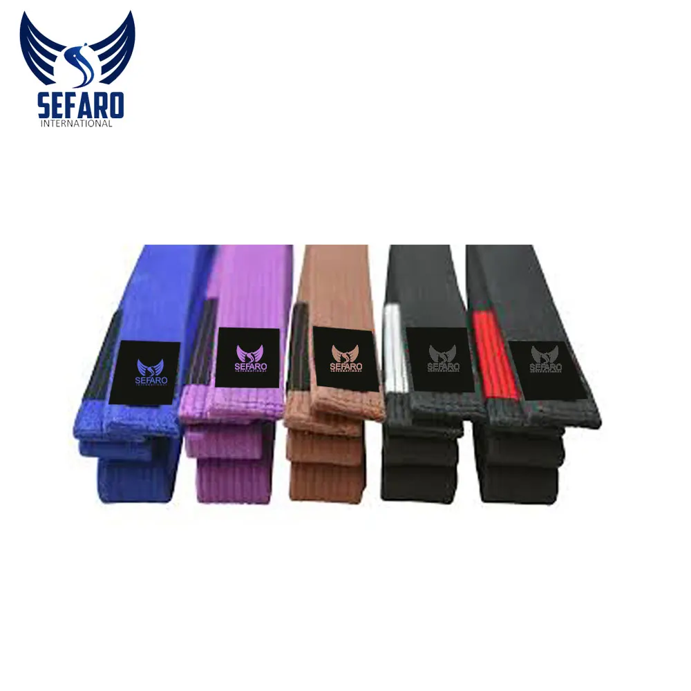 Wholesale Custom Logo Embroidery Martial Arts Judo Karate Belts / Customized Made Factory Direct Supply Karate Belts For Sale