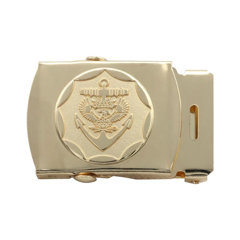 Wholesale Elegant Gold 3D custom  metal die casting Engraved belt buckles for men