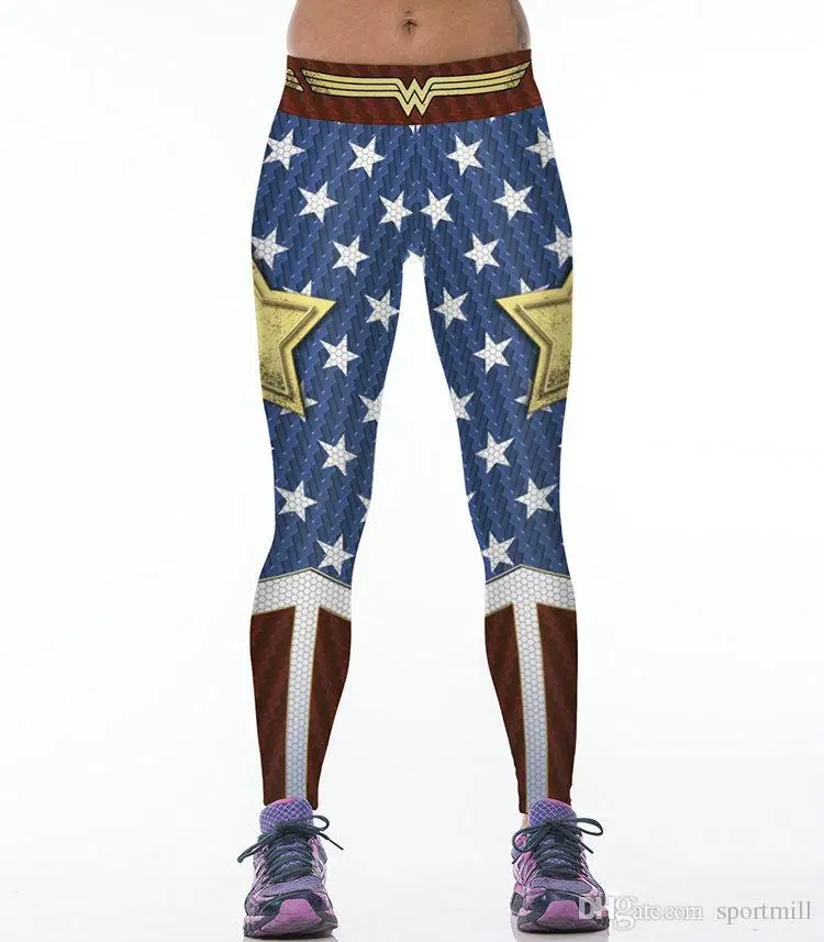 Wonder Woman pants Unique cool tight Film printing women gym clothing Girl sport wear
