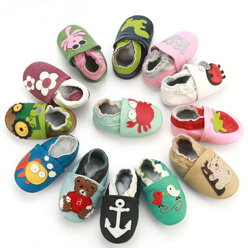 
Wholesale Cheap Baby Shoes Soft Leather Children Slippers 