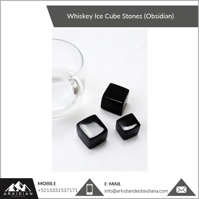 Unique Design Polished Ice Obsidian Stone Whiskey