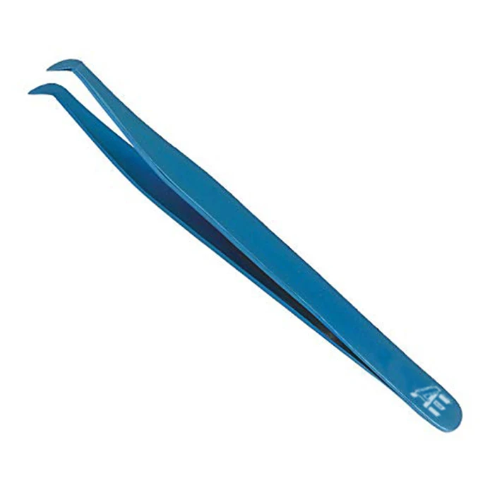 Blue Bend Tweezers Nippers For Eyelash Extensions Nail Art Design that is Durable and Easy to Clean 2024