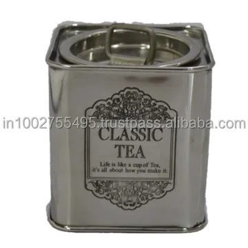 Чайная коробка Классическая квадратная банка для чая, кофе, сахара, набор экологически чистых металлических контейнеров для хранения розового золота из нержавеющей стали в стиле