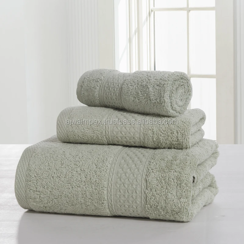 Bath Towel - Face Towels , cotton terry white and solid color towel, Gym towel ,