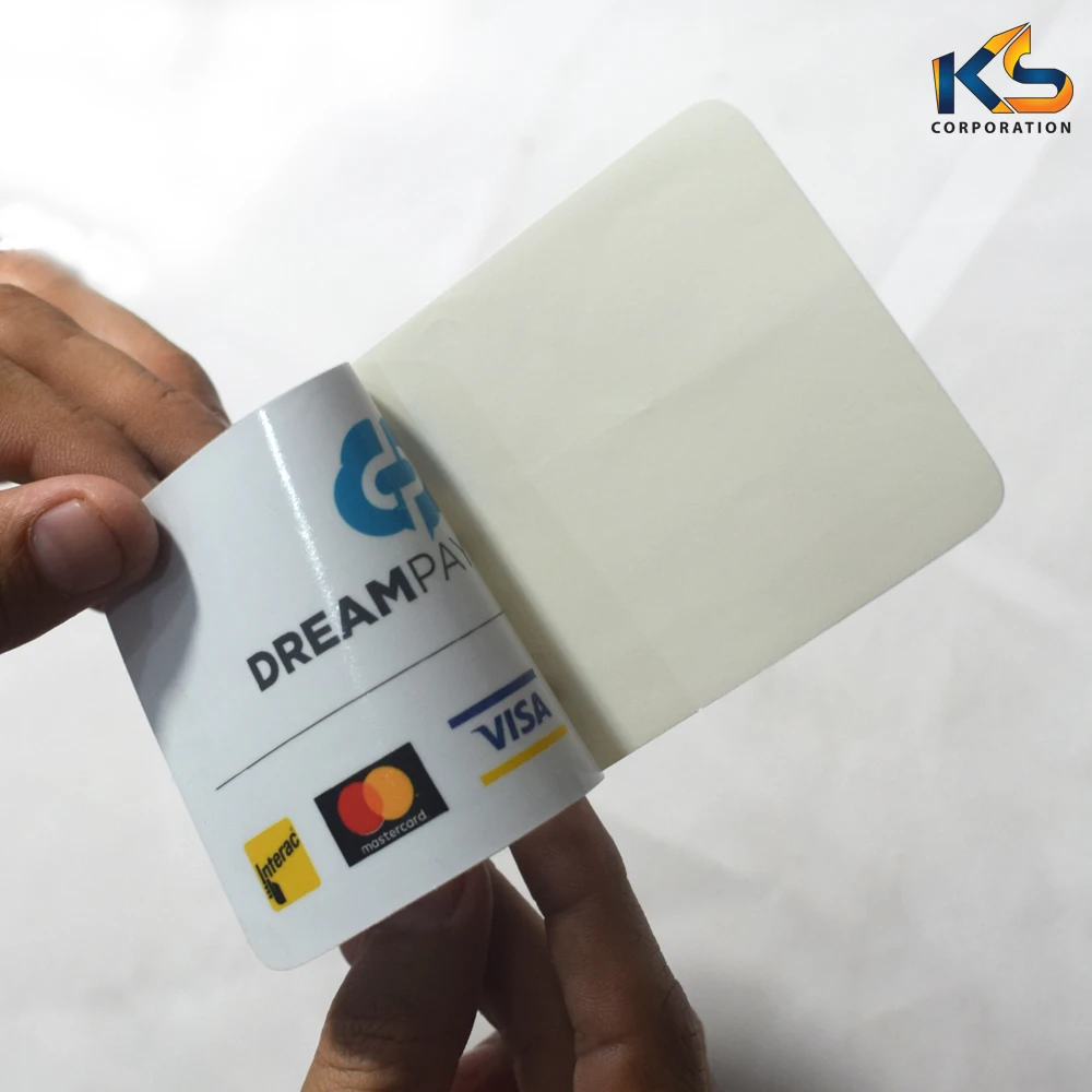 Custom Double Side Glass Door Stickers Double Side Reversed Printed Glass Window Vinyl Stickers