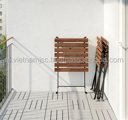 Outdoor bistro set coffee set tarno acacia steel frame made in vietnam cheap price balcony patio