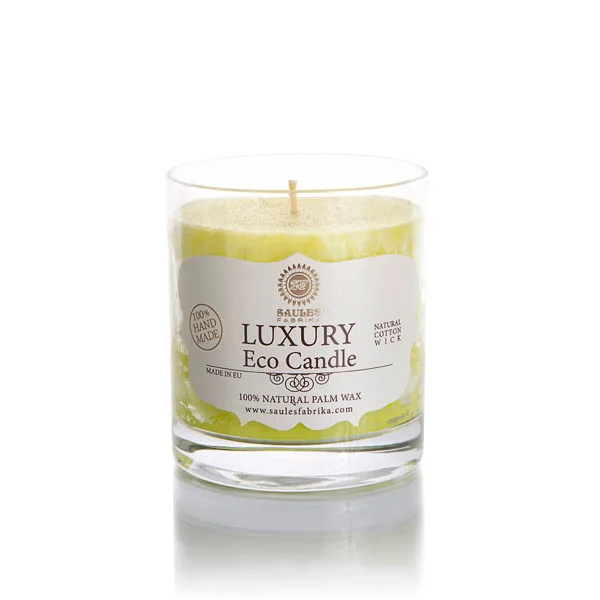 Luxury Scented Eco Candles in Glass 9 Top Fragrances Hand made of Palm Wax in EU