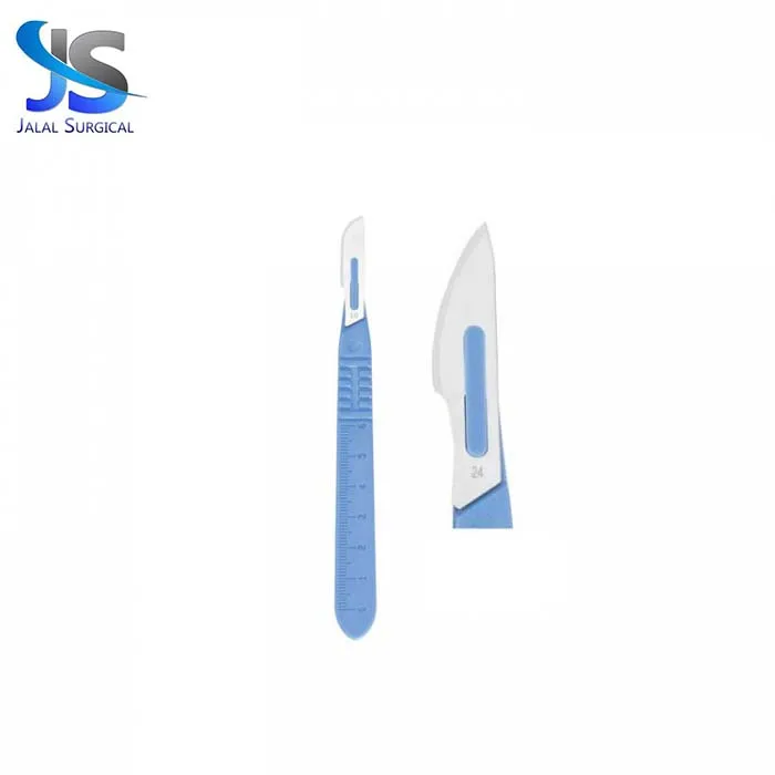 Disposable Surgical Scalpel with Stainless Steel Blade/Pack of 10 Pieces