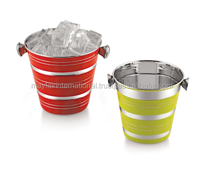 Colorful Mini Size Stainless Steel Metal Ice Storage Bucket At Low Price In India