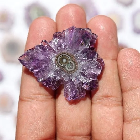 Wedding Gift Pendant Making Stone Amethyst Stalactites slices
