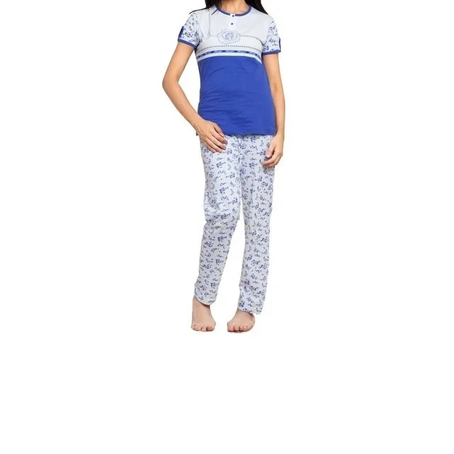 New stylish summer night wear women wholesale cotton pajamas
