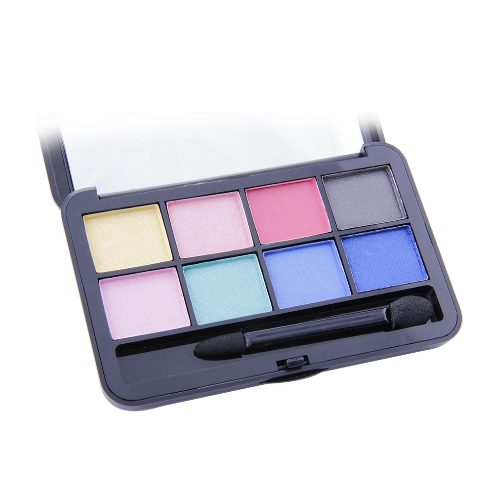 Zuofun Custom Logo Makeup 8 Color Organic Beauty Cosmetics Colorful Eyeshadow Plastic Palette