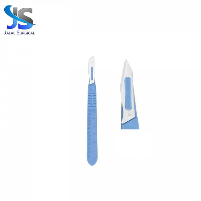 Disposable Surgical Scalpel with Stainless Steel Blade/Pack of 10 Pieces