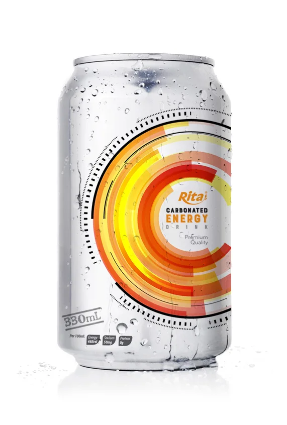 Carbonated Energy Drink 330ml Sleek Canned Carbonated energy drinks