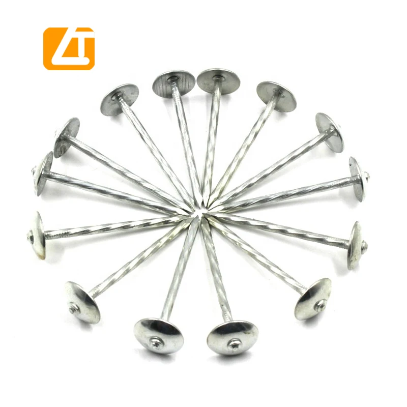 Оцинкованные кровельные гвозди с круглой головкой и скрученным/простым хвостовиком