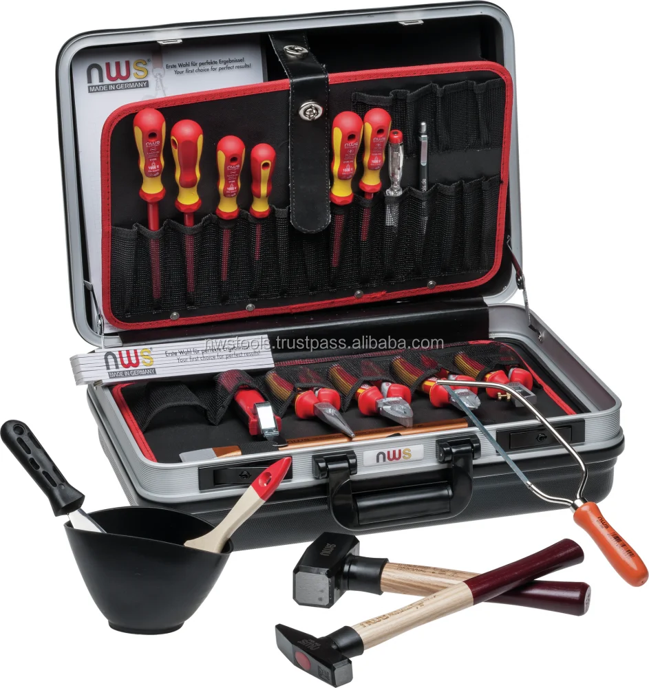 Assembly Tool Case Basic, 23 pcs. - Containing quality tools, partially insulated and tested according to DIN EN/IEC 60900