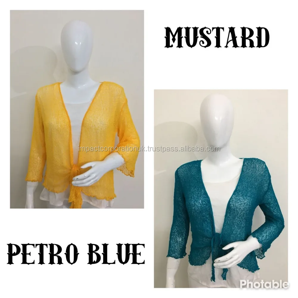 2025 Germans Best Wearing IKAT Ladies Bolero Shrug Maternity Tie Waist Cardigan Latest Collection Clothing Beach Party Club Wear