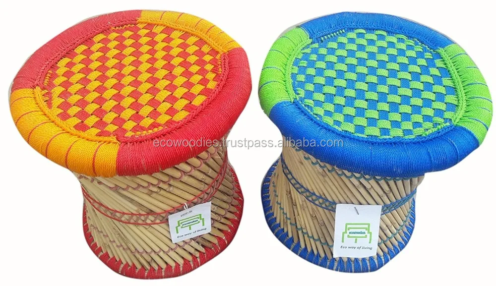
Ottoman Reliable Quality Eco Friendly Bamboo Cane Rattan Wicker Handicraft Foot Stool Ottoman For Living Room 