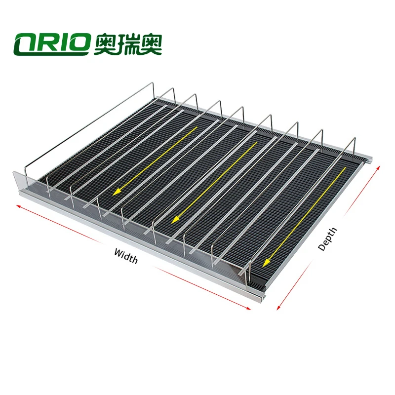 Высококачественные регулируемые пластиковые гравитационные ролики ODM для холодильника