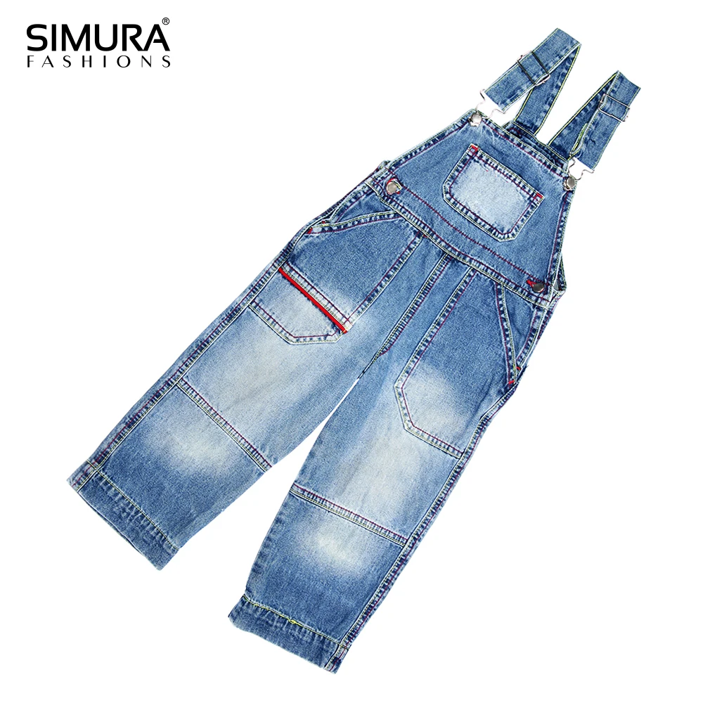 
Детская одежда из хлопка и спандекса, Детские рваные байкерские нагрудники для мальчиков, длинные джинсовые брюки, оптовая продажа 