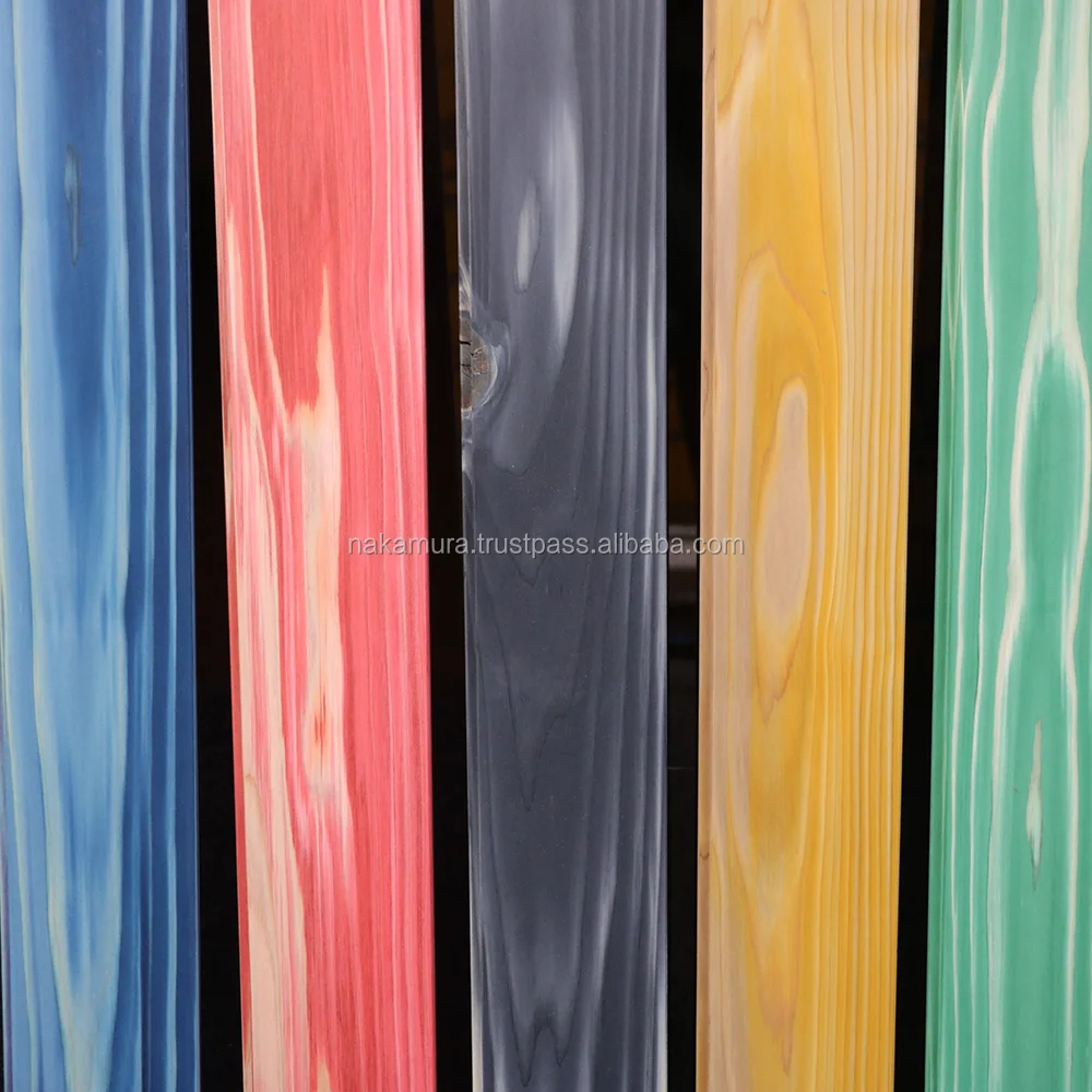 
Beautiful Dye Penetrated Hinoki cypress Solid Wood Timber / Lumber for folding bed 