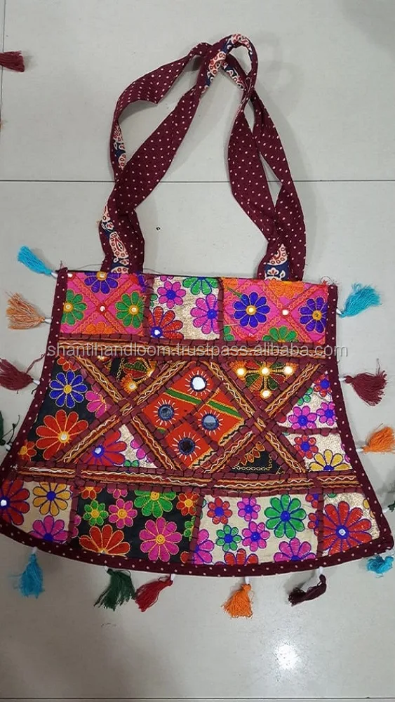 Mirror Work India Cotton Banjara Gypsy Hippy Bags