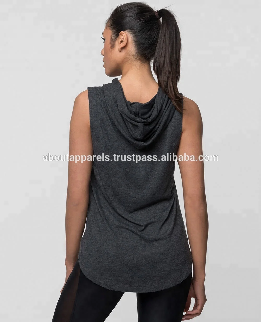 New Wholesale Fitness Tank Top Custom Women Workout Wear Gym Tank Top, Women Hooded Jersey Breathable Tank Top