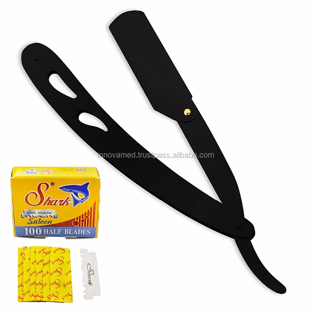 BARBER RAZOR SALON STRAIGHT CUT THROAT WET CLASSIC SHAVING YELLOW