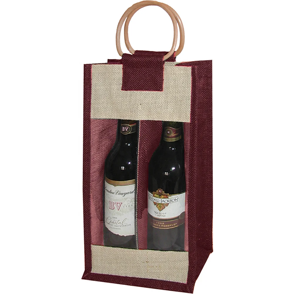 Jute Wine bag with Window