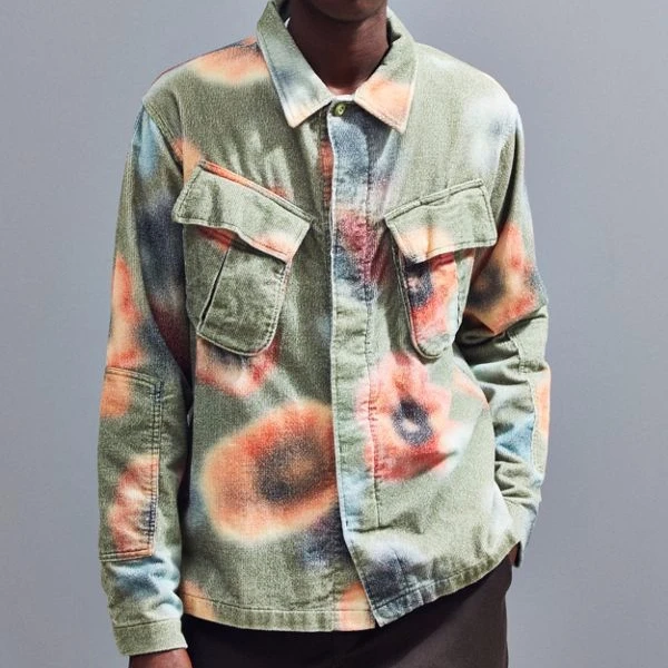 Новое поступление, тяжелая бархатная рубашка MGOO с принтом джунглей, мужская рубашка с длинным рукавом