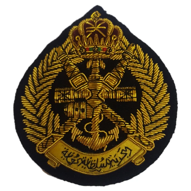2022 New Arabic Hand Made Customized OEM Fresh Designs Solid Blank  Embroidery Badges and Patches