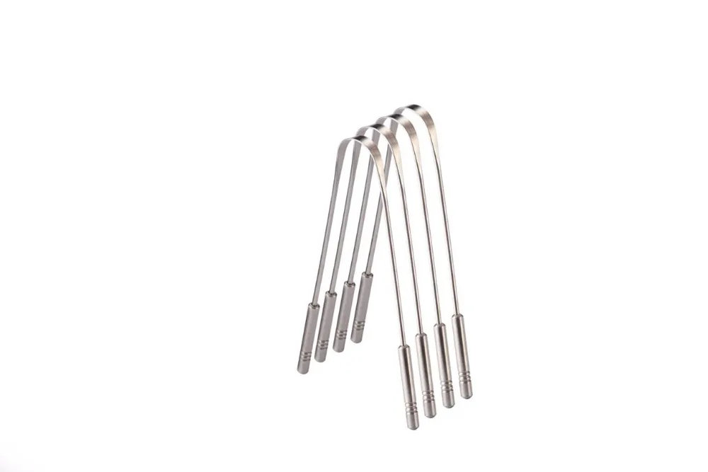 2021 Private label Oral Care U Shape 304 Surgical Stainless Steel Metal Tongue Cleaner Scraper