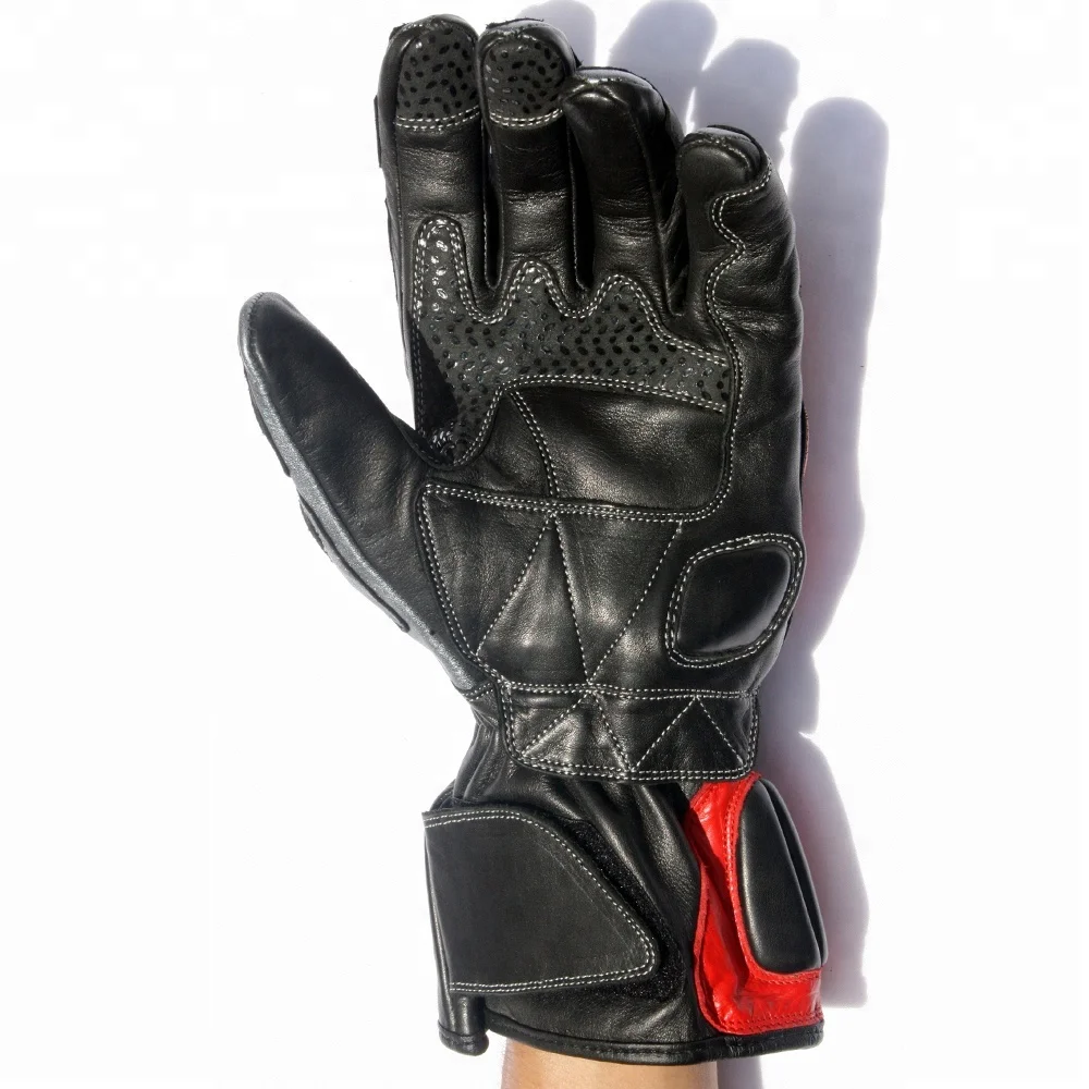 Best selling cow hide Genuine leather motorbike racing gloves USA 2023