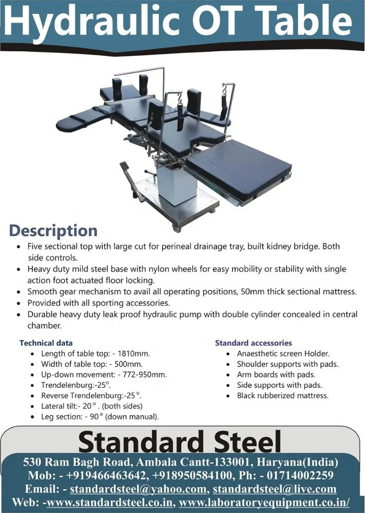 Electric Remote Controlled Hospital Operating Table Steel Frame Electrical C-Arm Interface OT Table Image Operating Table