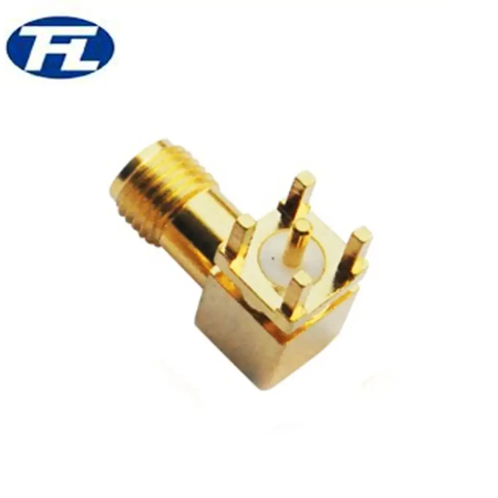 2023 Hot-sale SMA- PCB RA connector 90 degree 4 holes sma- adapoter